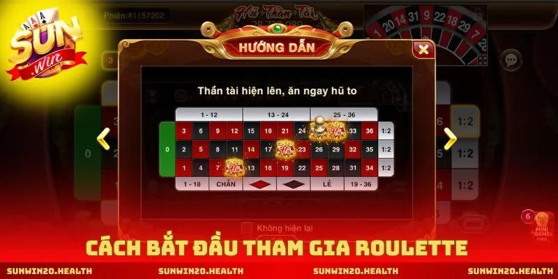 Cách bắt đầu tham gia Roulette